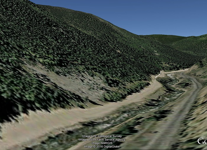 The Golden Sun Mine as seen via Google Earth.