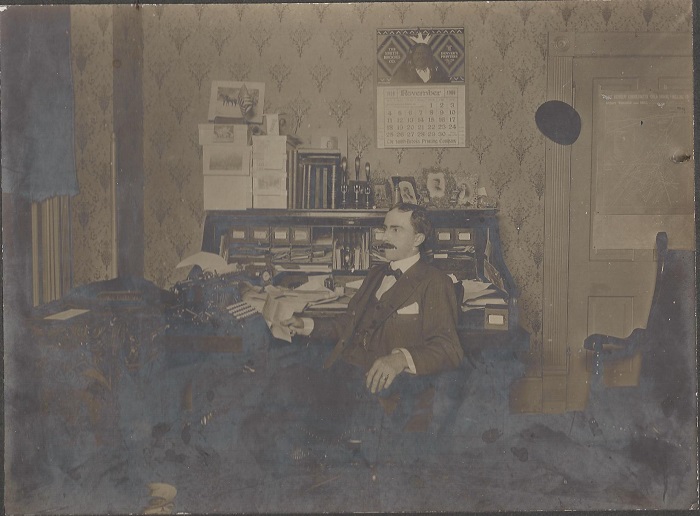 Edgar Butler in his home in Denver, CO.