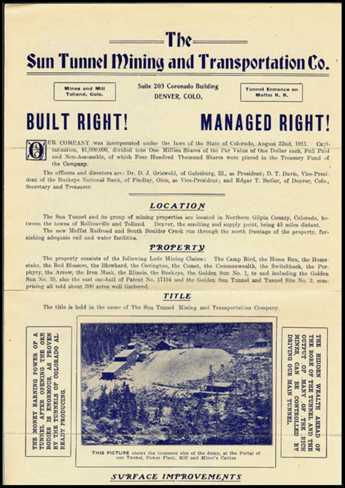 Brochure for the Sun Tunnel.