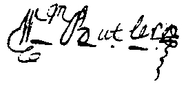 William Butler's signature